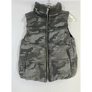 Vis A Vis‎ Syndicate Camo Puffer Vest Wool Blend Insulated Women’s S Minimalist